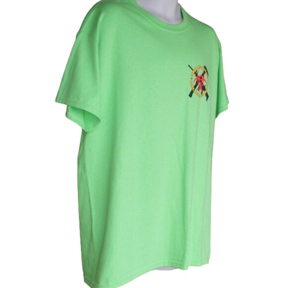 ZOMBIE RESPONSE UNIT Tee, L, Bright Green, 2 sided, Short sleeves, Cotton - Picture 4 of 8